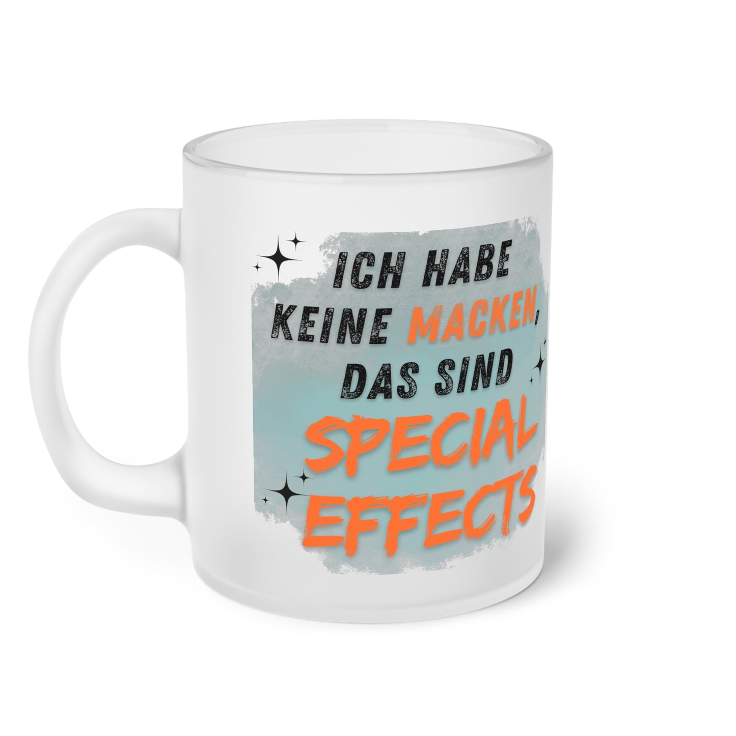 Ich habe keine Macken (2) - Milchglas Tasse