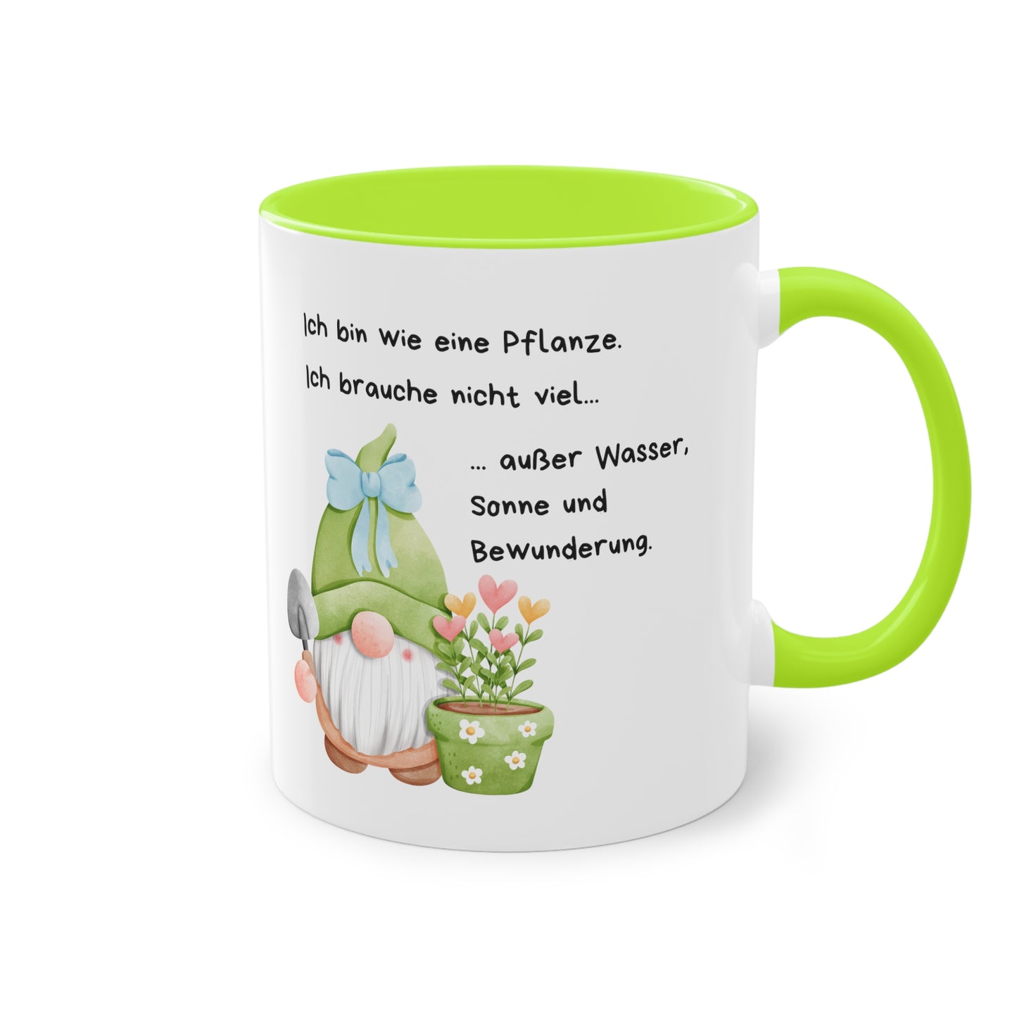 Ich bin wie eine Pflanze.  - Zwei-Ton-Kaffeetasse