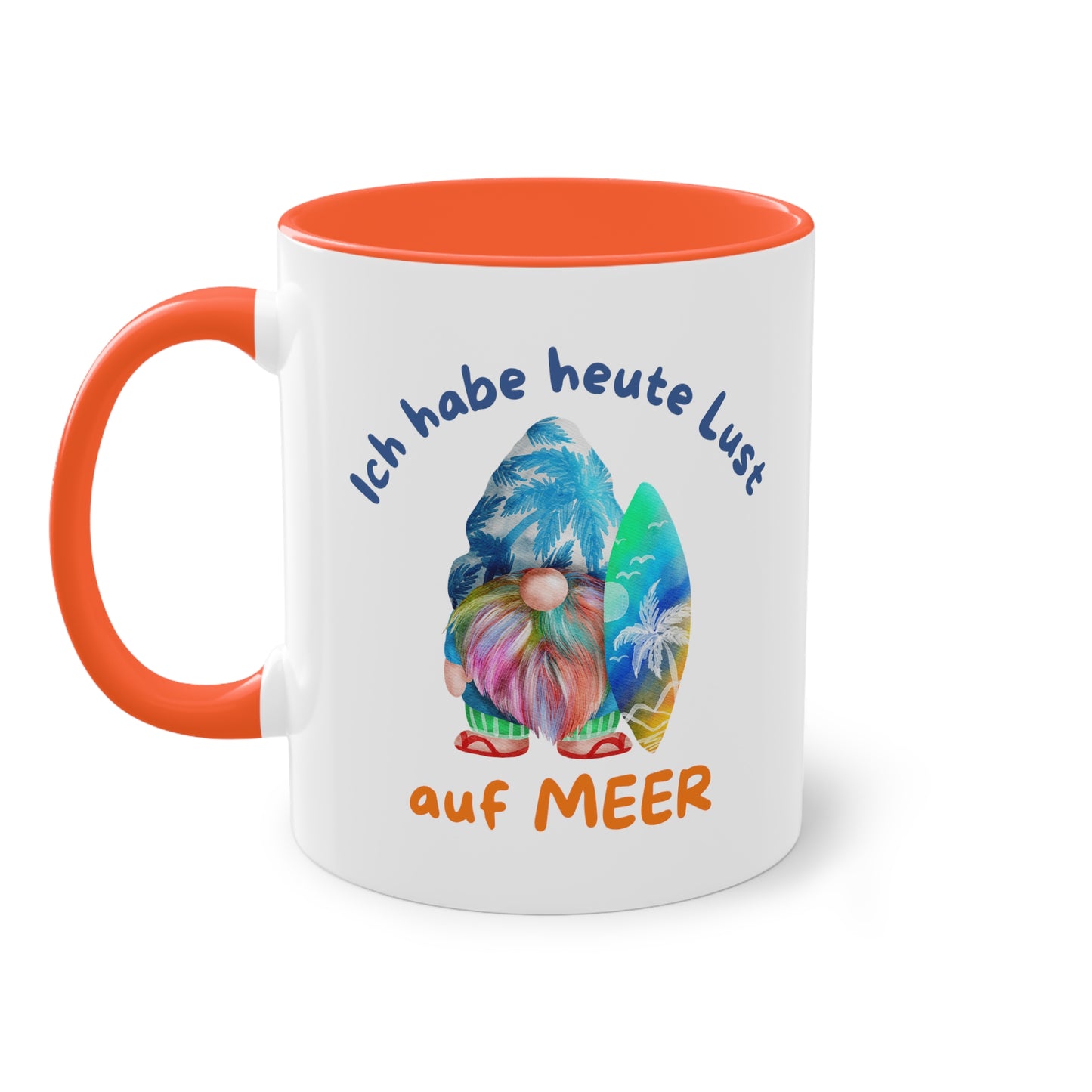 Ich habe heute Lust auf Meer - Zwei-Ton-Kaffeetasse