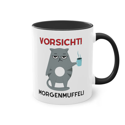 Vorsicht Morgenmuffel - Zwei-Ton-Kaffeetasse