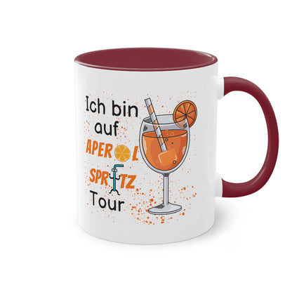 Ich bin auf Aperol Spritz Tour - Zwei-Ton-Kaffeetasse