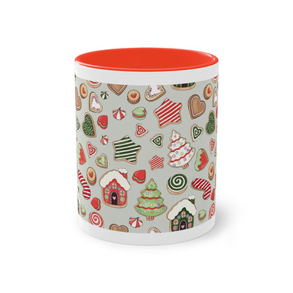 Vintage Merry Christmas - Zwei-Ton-Kaffeetasse