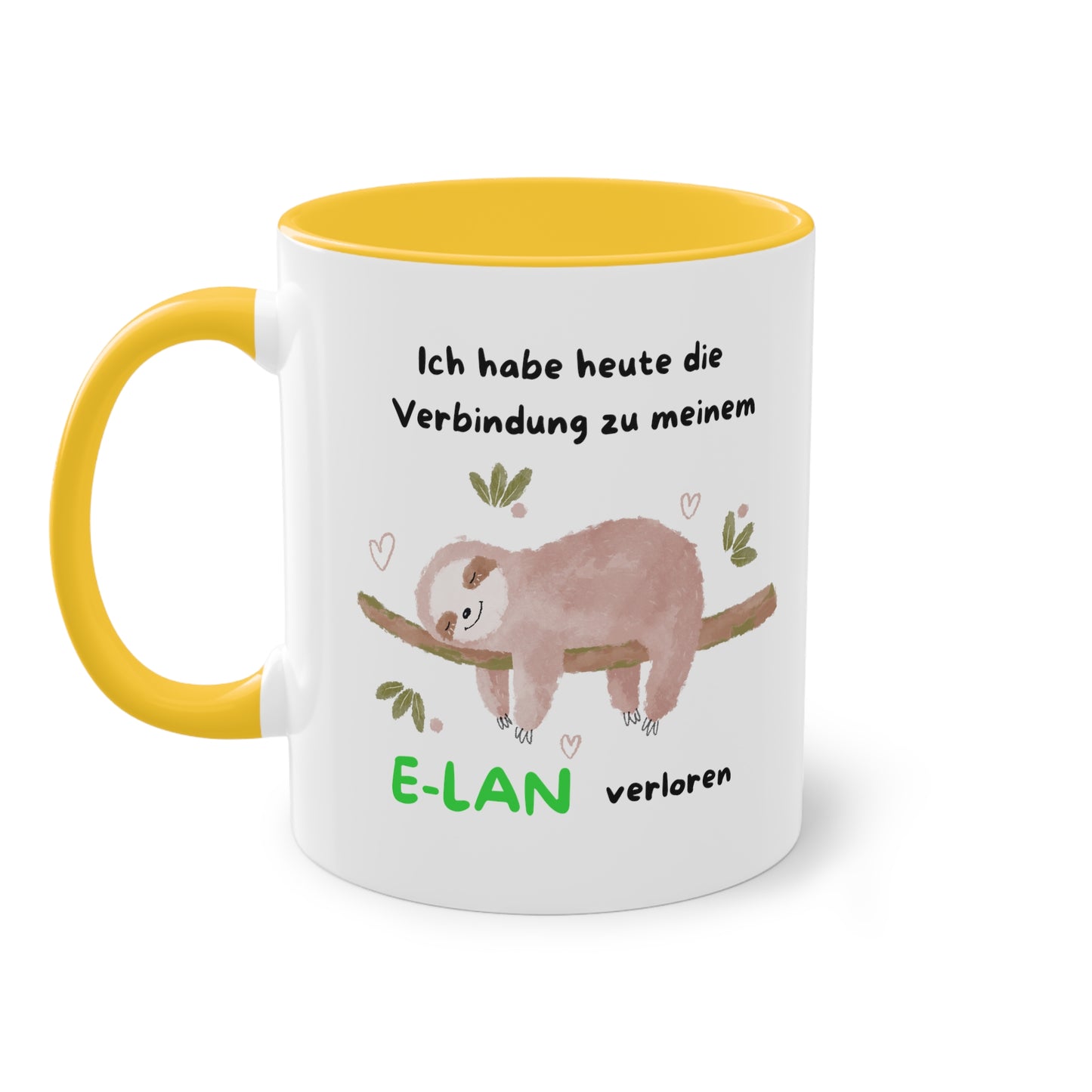 Ich habe heute die Verbindung zu meinem E-LAN verloren - Zwei-Ton-Kaffeetasse