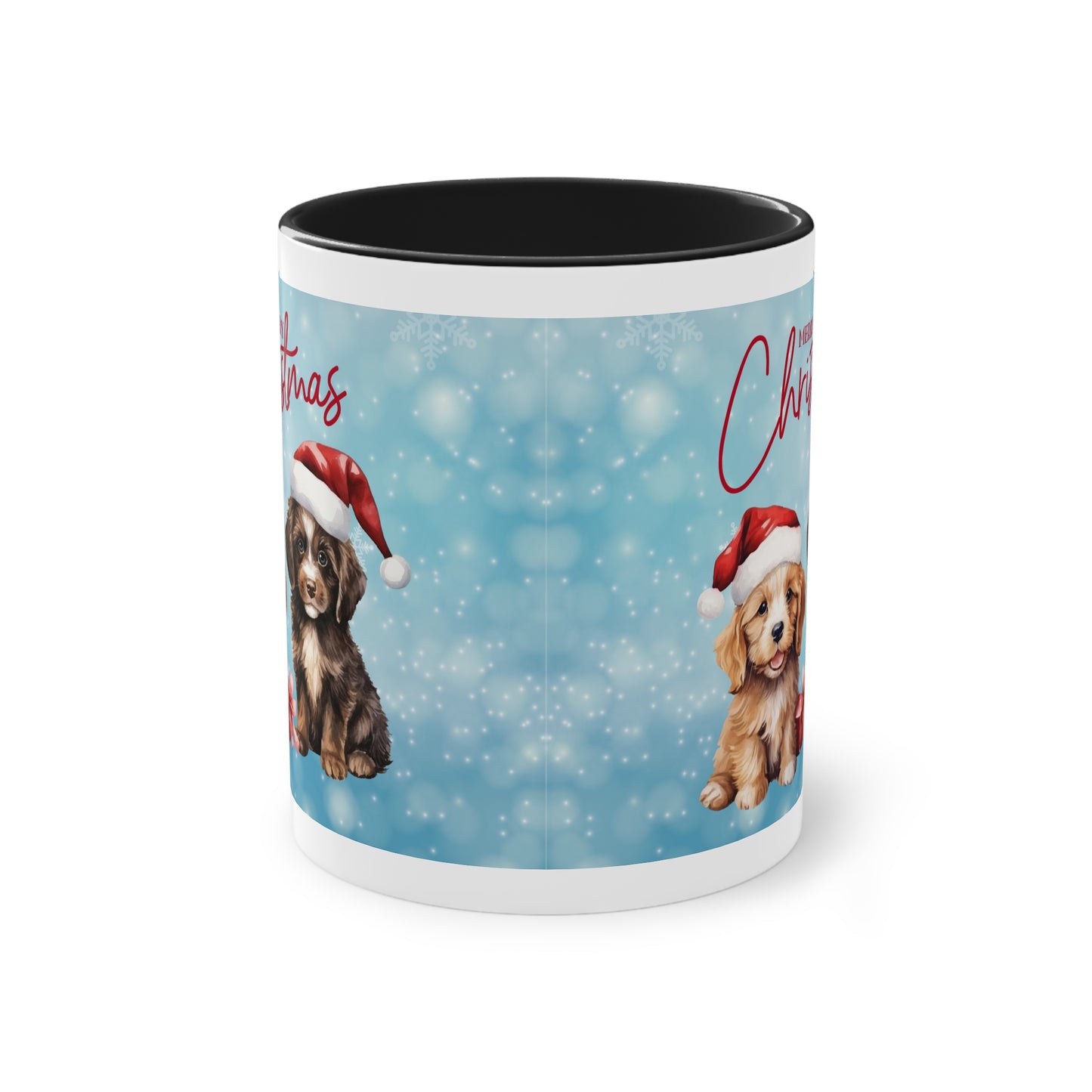 Hund Merry Christmas (3) - Zwei-Ton-Kaffeetasse