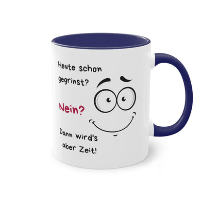 Heute schon gegrinst - Zwei-Ton-Kaffeetasse