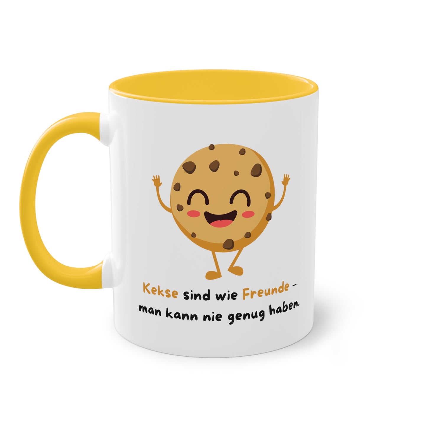 Kekse sind wie Freunde - Zwei-Ton-Kaffeetasse