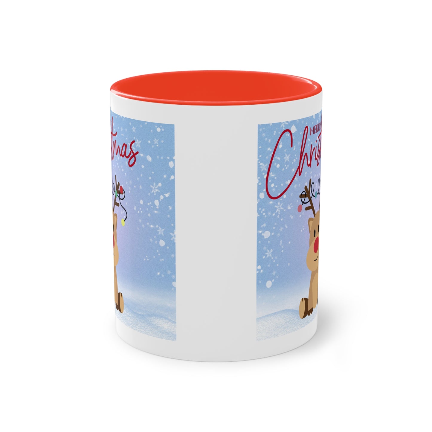 Rentier Merry Christmas - Zwei-Ton-Kaffeetasse