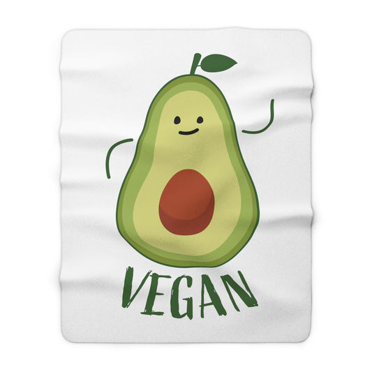 Avocado - Vegan - Sherpa Fleece Decke