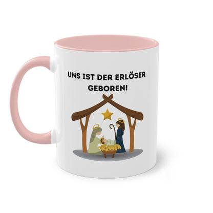 Uns ist der Erlöser geboren! - Zwei-Ton-Tasse