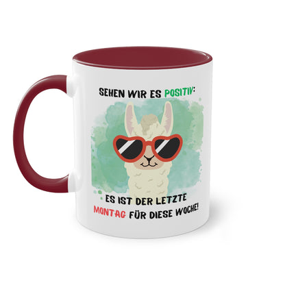 Sehen wir es positiv: Es ist der letzte Montag für diese Woche - Zwei-Ton-Tasse