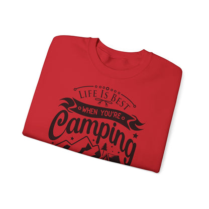 Unisex Sweatshirt - Life is best when you are camping (Das Leben ist besser, wenn Du zeltest)