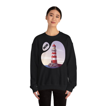 Unisex Sweatshirt -  Moin mit Leuchtturm (bunt)