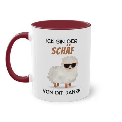 Ick bin der Schäf von dit Janze - Zwei-Ton-Tasse