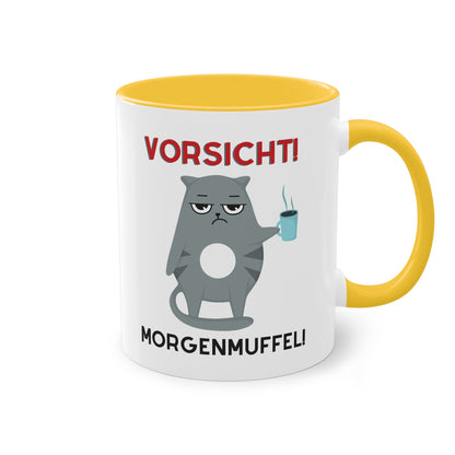 Vorsicht Morgenmuffel - Zwei-Ton-Kaffeetasse