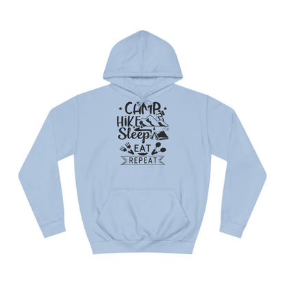 Unisex Hoodie - Camp, Hike, Sleep, Eat, Repeat (Zelten, wandern, schlafen, essen wiederholen)