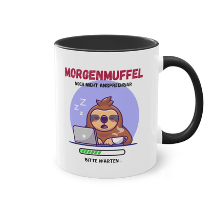 Morgenmuffel...Noch nicht ansprechbar - Zwei-Ton-Kaffeetasse