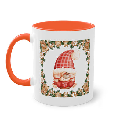 weihnachtlicher Wichtel - Zwei-Ton-Kaffeetasse