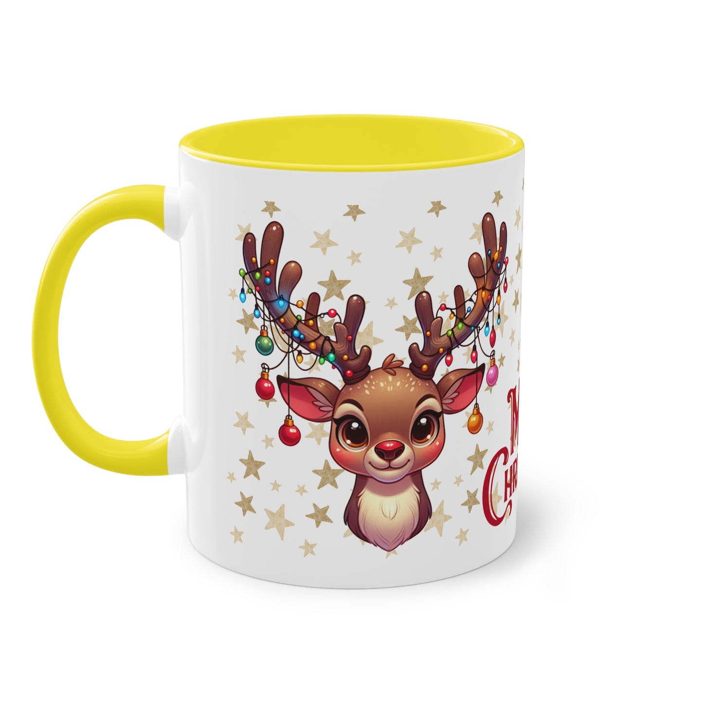 Merry Christmas Rentier - Zwei-Ton-Kaffeetasse