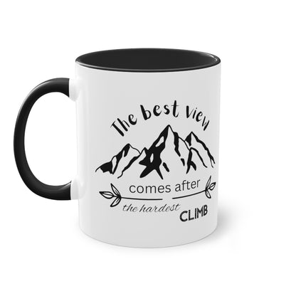 The best view comes after the hardest climb - Zwei-Ton-Kaffeetasse