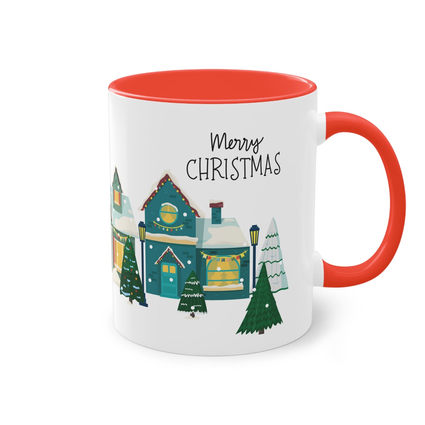 Merry Christmas Landschaft - Zwei-Ton-Kaffeetasse