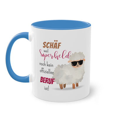Schäf weil Superheld noch kein offizieller Beruf ist! - Zwei-Ton-Tasse