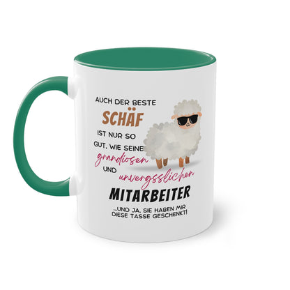 Auch der beste Schäf ist nur so gut, wie seine grandiosen und unvergesslichen Mitarbeiter - Zwei-Ton-Tasse