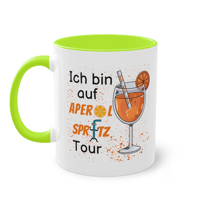 Ich bin auf Aperol Spritz Tour - Zwei-Ton-Kaffeetasse