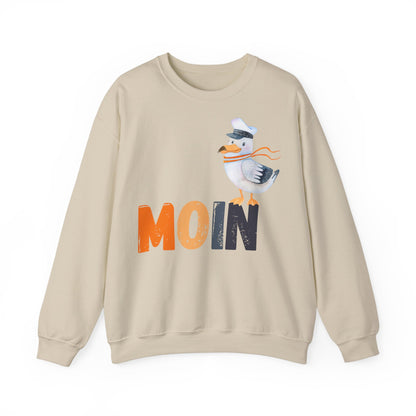 Unisex Sweatshirt -  Moin (bunt) mit Möwe