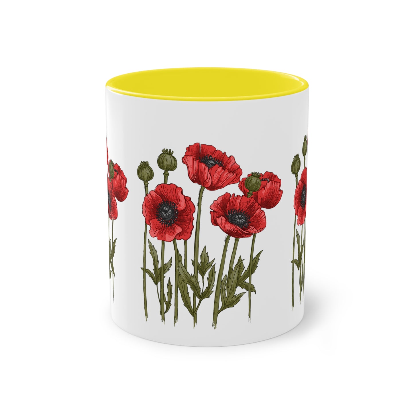 Mohnblumen - Zwei-Ton-Kaffeetasse