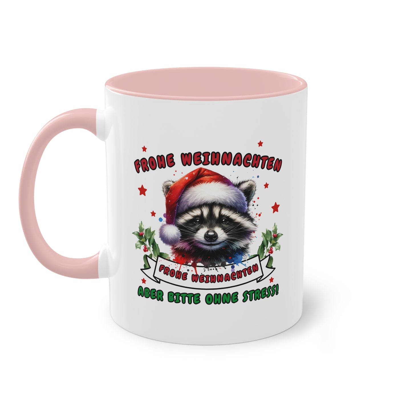 Frohe Weihnachten! Aber bitte ohne Stress! - Zwei-Ton-Kaffeetasse