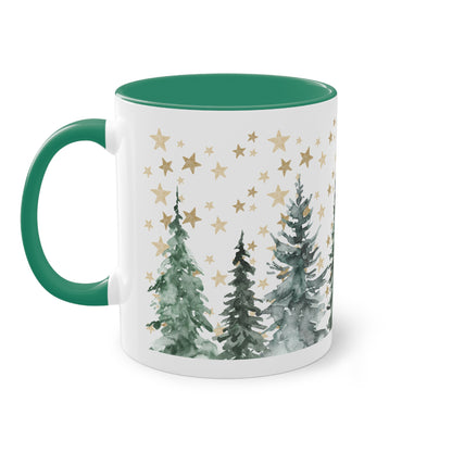 Tannenbaumlandschaft - Zwei-Ton-Kaffeetasse