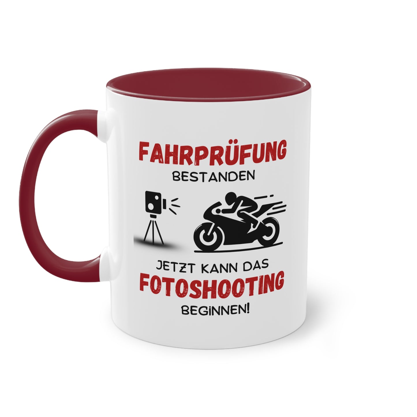 Motorrad Fahrprüfung bestanden - Zwei-Ton-Tasse