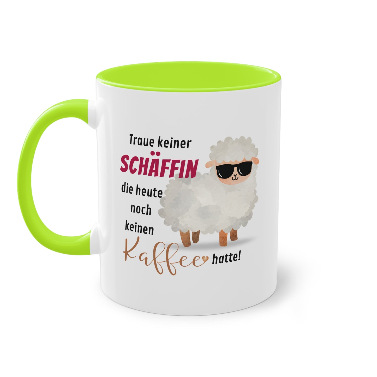 Traue keiner Schäffin die heute noch keinen Kaffee hatte! - Zwei-Ton-Tasse