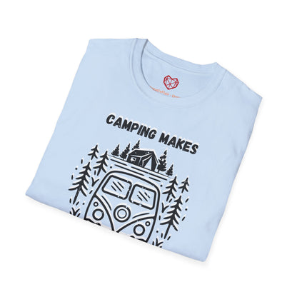 Camping makes everything better - Unisex Softstyle T-Shirt