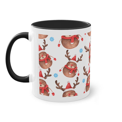 weihnachtliche Rentiere - Zwei-Ton-Kaffeetasse