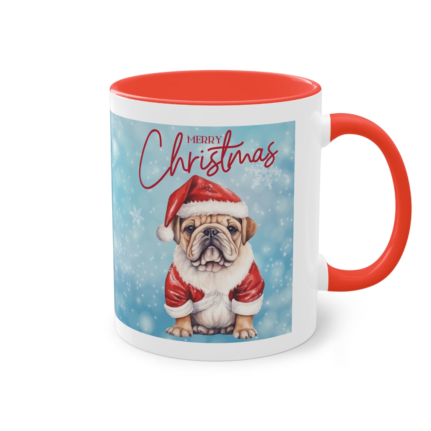 Hund Merry Christmas (4) - Zwei-Ton-Kaffeetasse