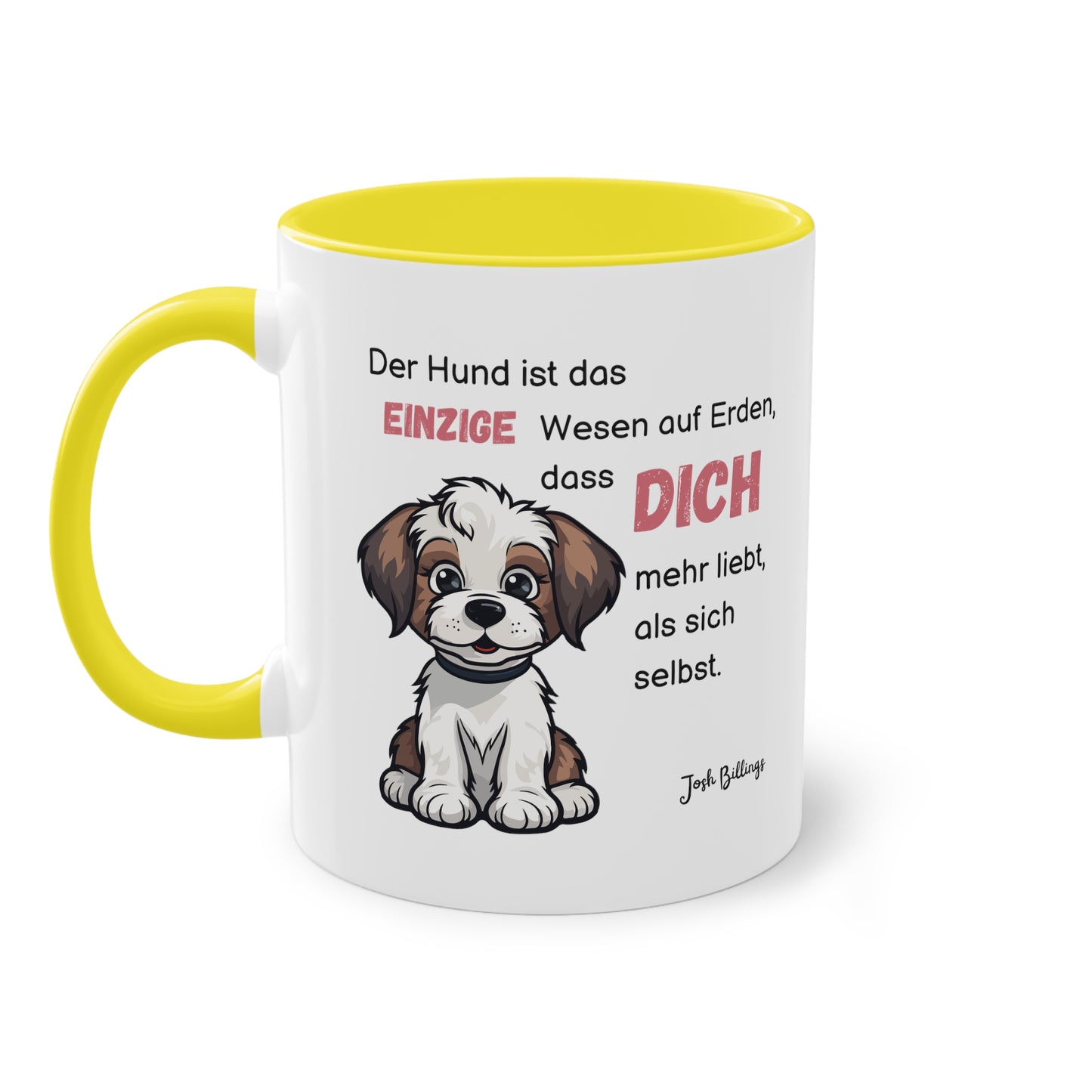 Der Hund ist das einzige Wesen - Zwei-Ton-Kaffeetasse