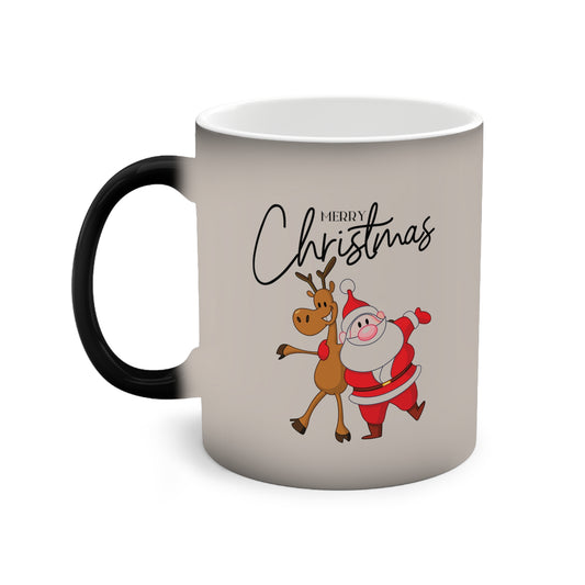 Merry Christmas Rentier und Santa - Zaubertasse