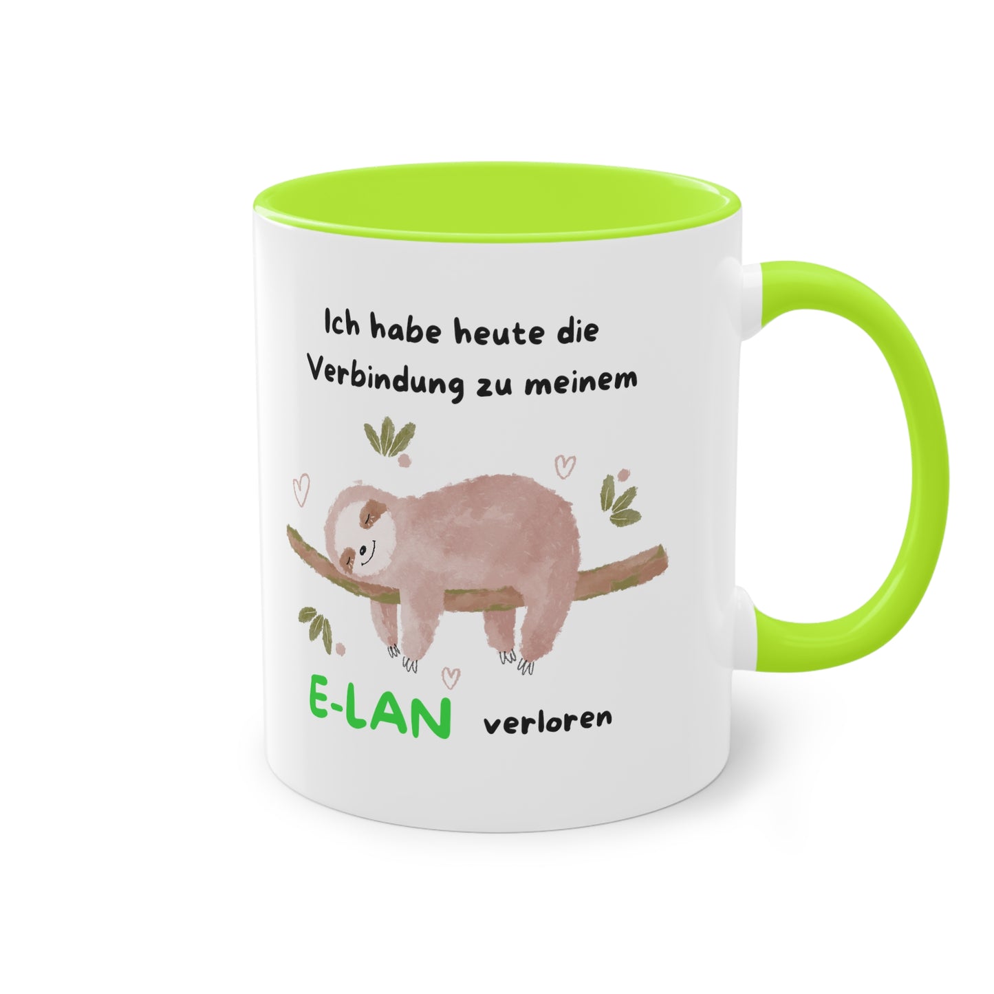 Ich habe heute die Verbindung zu meinem E-LAN verloren - Zwei-Ton-Kaffeetasse