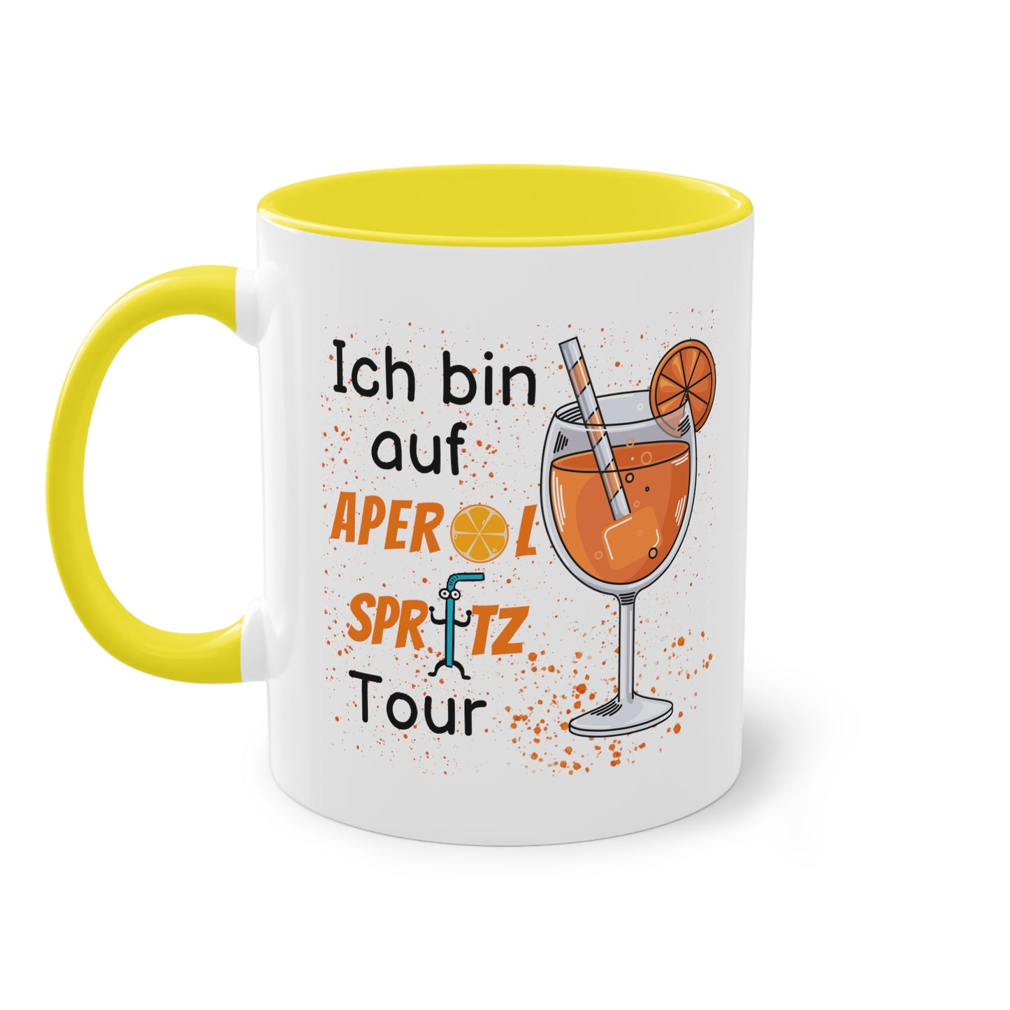 Ich bin auf Aperol Spritz Tour - Zwei-Ton-Kaffeetasse