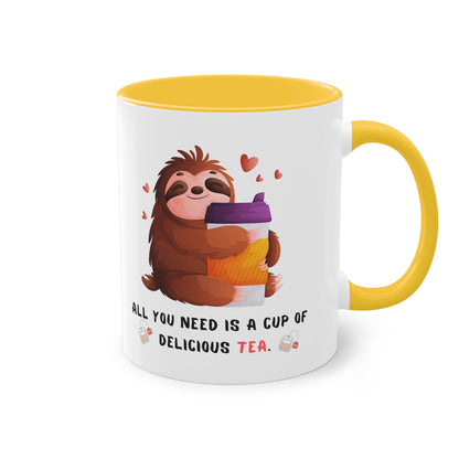 All you need is a cup of delicious tea - Zwei-Ton-Kaffeetasse