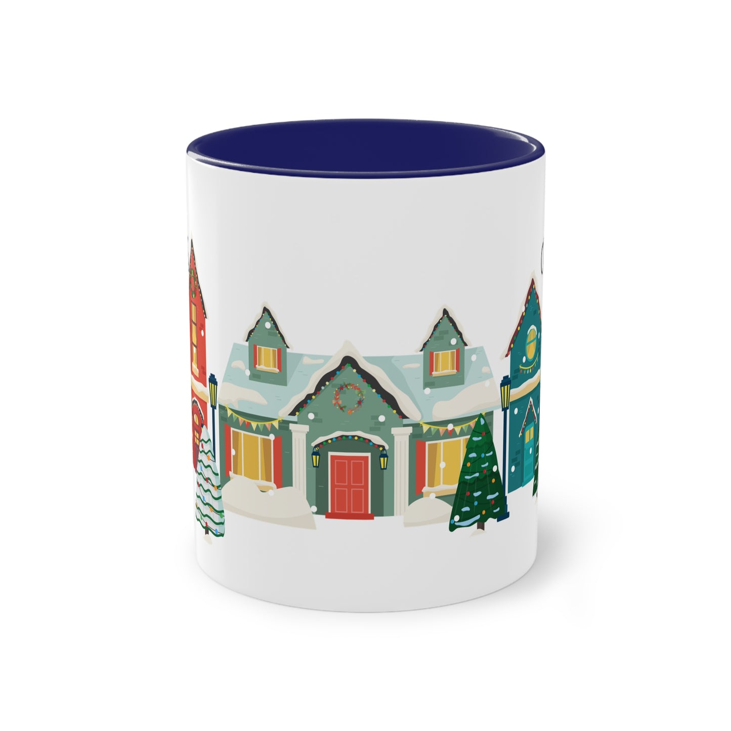 Merry Christmas Landschaft - Zwei-Ton-Kaffeetasse