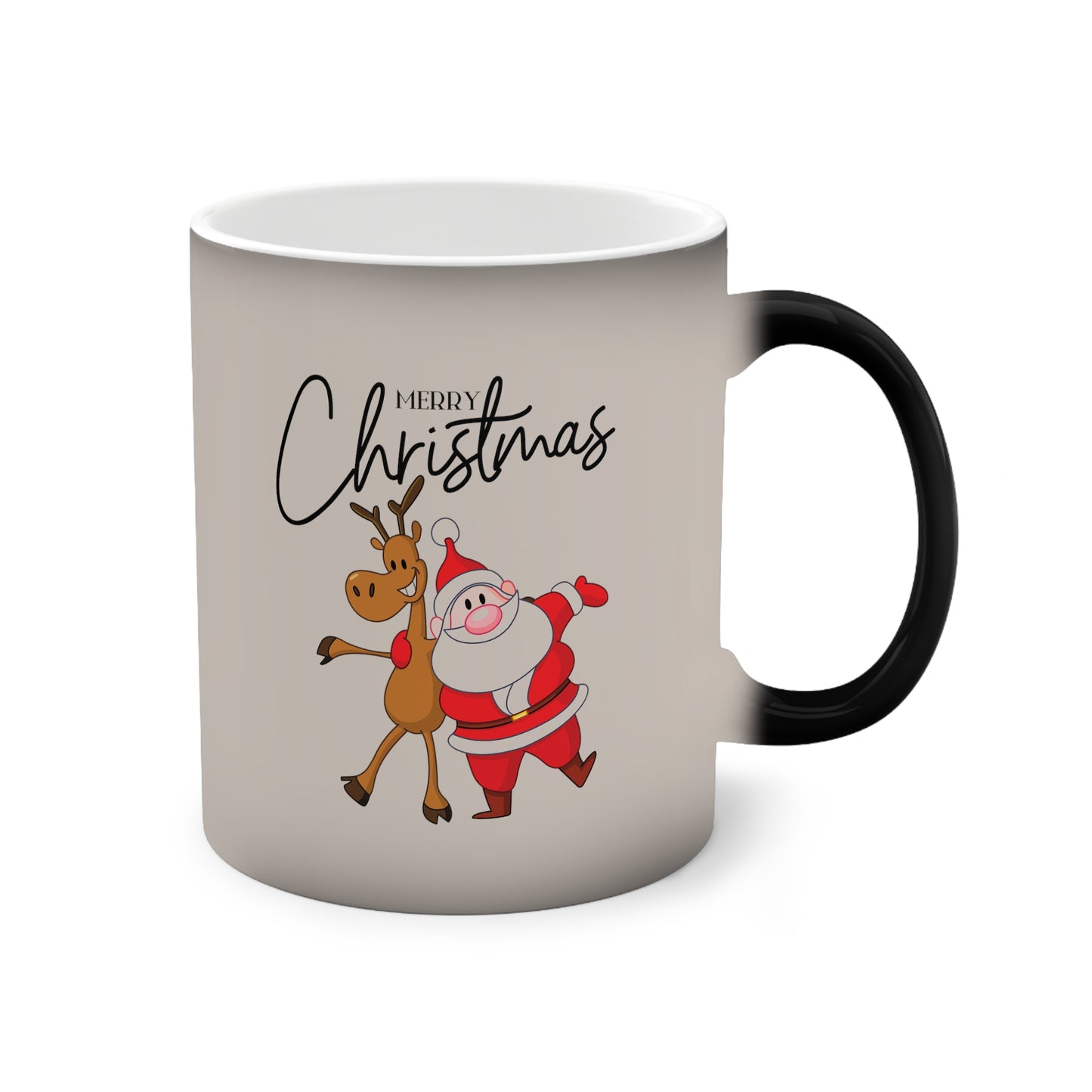 Merry Christmas Rentier und Santa - Zaubertasse