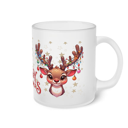 Merry Christmas Rentier  - Milchglas Tasse