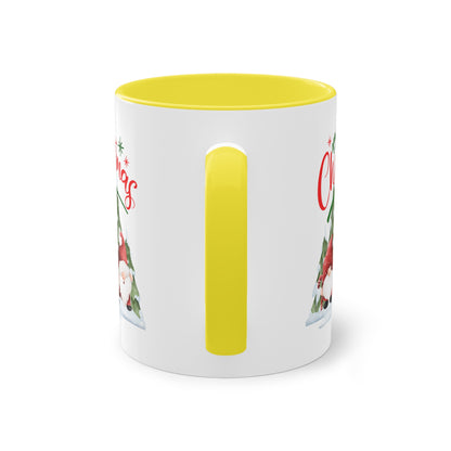 Wichtel Merry Christmas - Zwei-Ton-Kaffeetasse