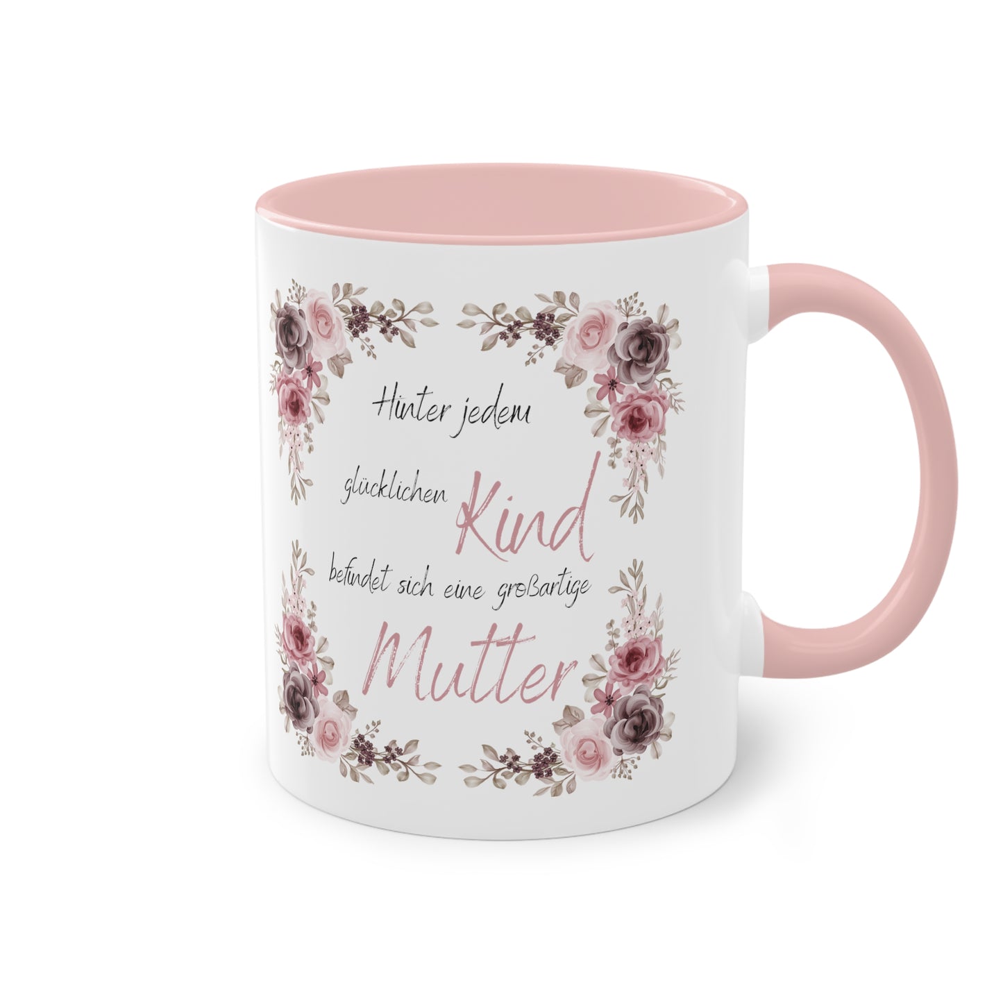 Hinter jedem glücklichen Kind befindet sich eine großartige Mutter - Zwei-Ton-Kaffeetasse