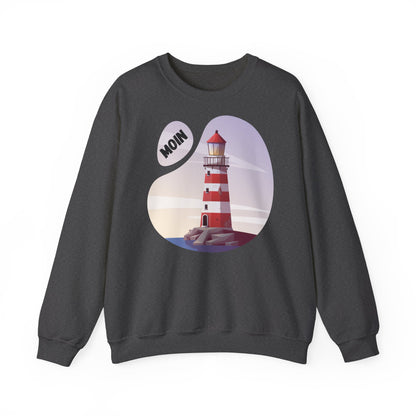 Unisex Sweatshirt -  Moin mit Leuchtturm (bunt)