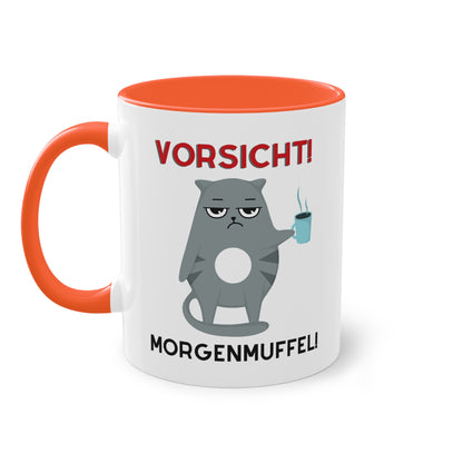 Vorsicht Morgenmuffel - Zwei-Ton-Kaffeetasse