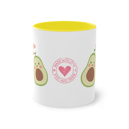 Avocado made with Love - Zwei-Ton-Kaffeetasse