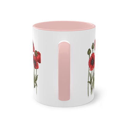 Mohnblumen - Zwei-Ton-Kaffeetasse